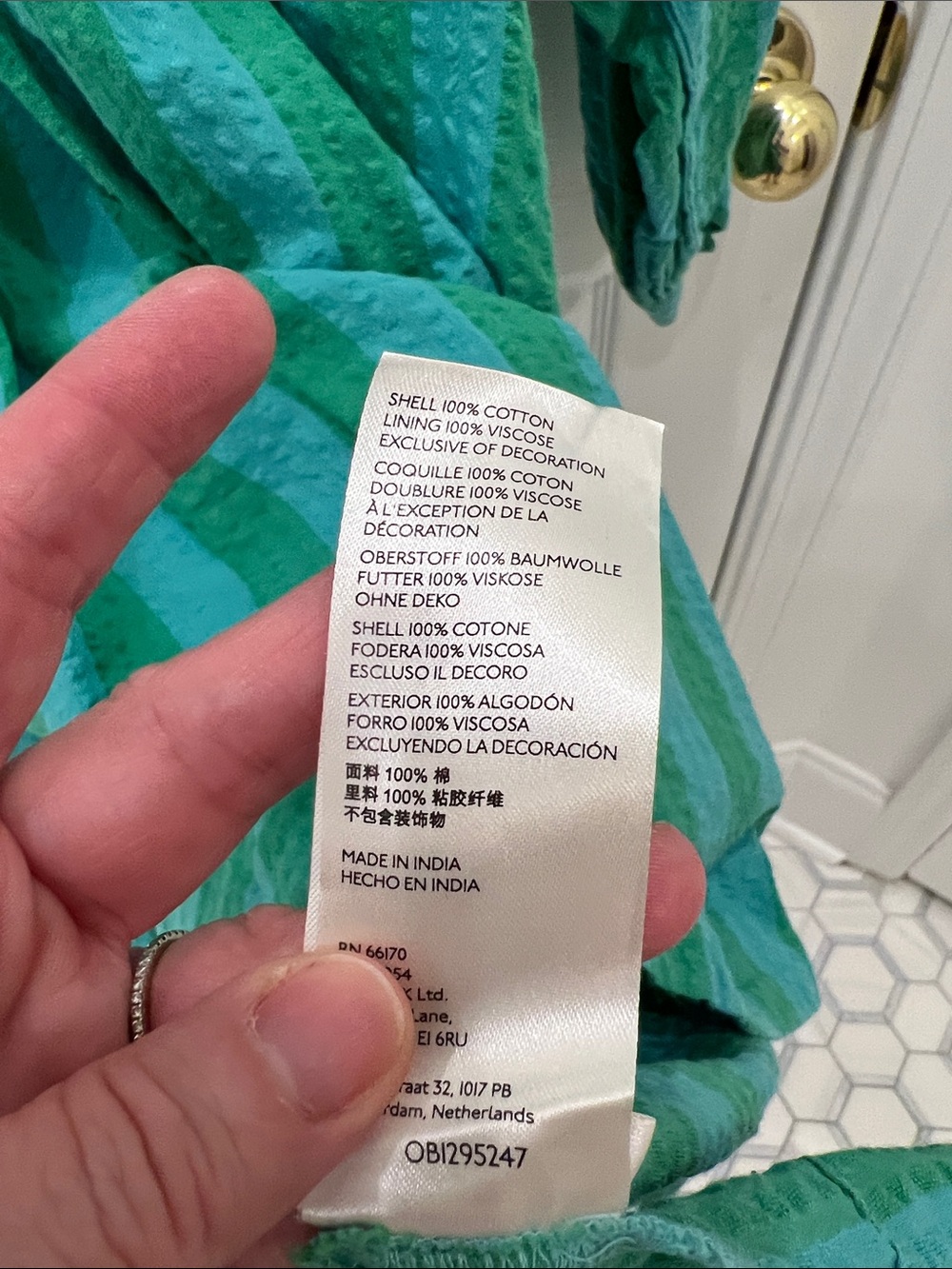 Anthropologie Embroidered Seersucker Tunic Dress - M - Picture 6 of 11